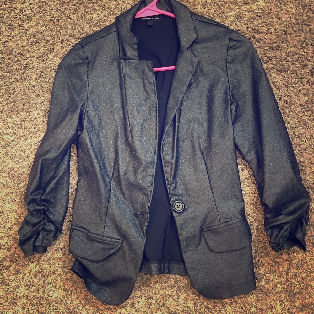 Glitter Shimmer Black Blazer